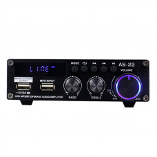 Blitzwolf AS-22 audio amplifier, 45W, Bluetooth 5.0, USB + remote control (black)