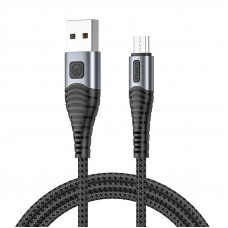 Vipfan USB to Micro USB cable Vipfan X10, 3A, 1.2m, braided (black)
