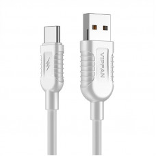 Vipfan USB to USB-C cable Vipfan X04, 5A, 1.2m (white)