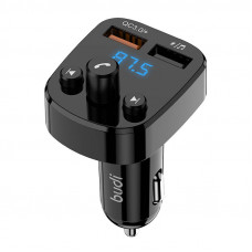 Budi Car transmitter with microphone Budi T03, USB QC 3.0 + USB