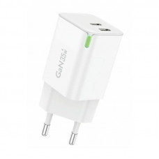 Foneng Wall charger Foneng GaN 35W 2x USB-C 2.4A (white)