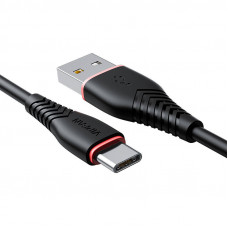 Vipfan USB to USB-C cable Vipfan Anti-Break X01, 3A, 1m (black)