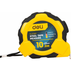 Deli Tools tērauda mērlente 10m/25mm Deli Tools EDL3799Y (dzeltens)