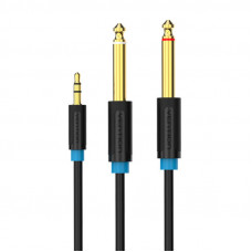 Vention Audio Cable TRS 3.5mm to 2x 6.35mm Vention BACBJ 5m Black