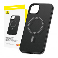 Baseus Magnetic Phone Case for iPhone 15 Pro Baseus Fauxther Series (Black)