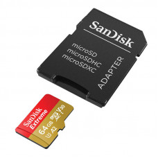 Sandisk Memory card SANDISK EXTREME microSDXC 64 GB 170/80 MB/s UHS-I U3 ActionCam (SDSQXAH-064G-GN6AA)