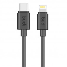 Budi USB-C to Lightning cable Budi, 1.2m, 35W (black)