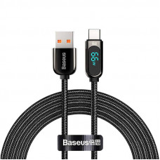 Baseus displeja kabelis no USB līdz C tipam, 66 W, 1 m (melns)