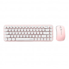 Mofii Wireless keyboard + mouse set MOFII Bean 2.4G (White-Pink)