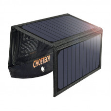 Choetech Foldable solar charger Choetech SC001 19W 2xUSB (black)