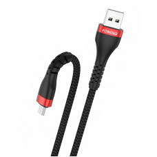 Foneng Cable USB to Micro USB Foneng, x82 Armoured 3A, 1m (black)