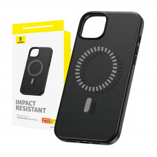 Baseus Magnetic Phone Case for iPhone 15 Baseus Fauxther Series (Black)