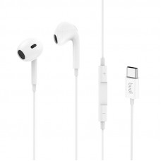 Budi Wired earphones USB-C Budi 1.2m (white)