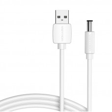 Vention Power Cable USB 2.0 to DC 5.5mm Barrel Jack 5V Vention CEYWD 0,5m (white)
