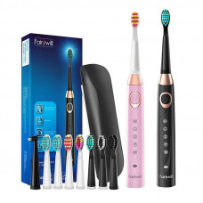 Fairywill Sonic toothbrushes with head set and case FairyWill FW-508 (Black and pink)
