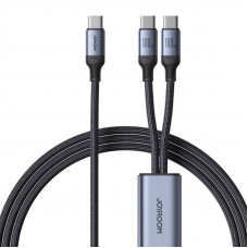 Joyroom Cable Speedy USB-C to 2x USB-C Joyroom SA21-1T2/ 100W / 1.5m (black)
