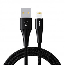 Vipfan USB to Lightning cable Vipfan A01, 3A, 1.2m, braided (black).