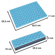Folding foam mat for seating tourist blue