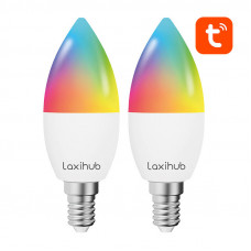 Laxihub Smart Led Bulb Laxihub LAE14S (2-pack) WiFi Bluetooth Tuya