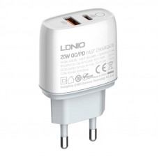 Ldnio Wall charger LDNIO A2424C USB, USB-C 20W + microUSB Cable