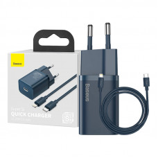 Baseus Super Si Quick Charger 1C 20W with USB-C cable for Lightning 1m (blue)