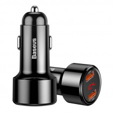 Baseus Magic automašīnas lādētājs 2x USB QC 3.0 45W (melns)