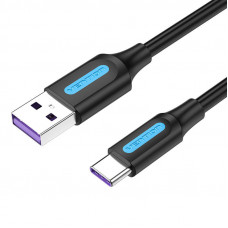 Vention USB 2.0 A to USB-C Cable Vention CORBI 5A 3m Black PVC