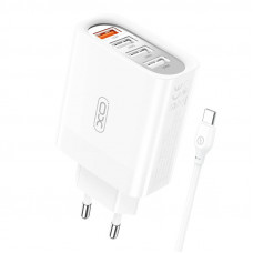 XO Wall charger XO L110 with cable USB-C, 18W (white)