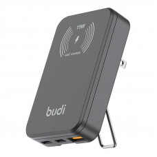 Budi Wireless charger 2xUSB-C/30W 1xUSB-A/18W Budi, Magsafe 15W