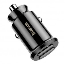 Baseus Grain automašīnas lādētājs 2x USB 5V 3.1A (melns)