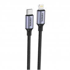 Foneng Cable USB-C to Lightning Foneng X95 Metal Head Braided PD 20W 1.2m (gray)