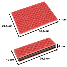 Folding foam mat for seating tourist red