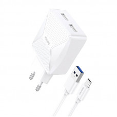 Foneng Charger Foneng EU35 2x USB-A with Micro USB cable 2.4A