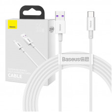 Baseus Superior sērijas kabelis no USB uz USB-C, 66 W, 2 m (balts)