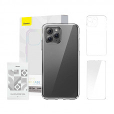 Baseus Case Baseus Crystal Series for iPhone 11 pro (clear) + tempered glass + cleaning kit