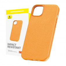 Baseus Phone Case for iPhone 15 Pro Baseus Fauxther Series (Orange)