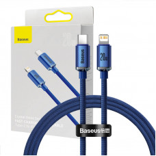 Baseus Crystal kabelis USB-C līdz Lightning, 20 W, 1,2 m (zils)