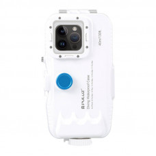 Puluz Plastmasas ūdensnecaurlaidīgs telefona maciņš Puluz priekš iPhone 14 Plus/Pro Max/13 Pro Max/12 Pro Max/11 Pro Max (balts)