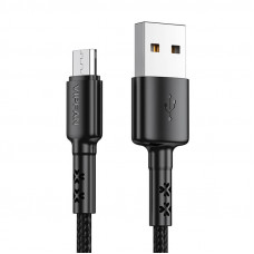 Vipfan USB to Micro USB cable Vipfan X02, 3A, 1.2m (black)