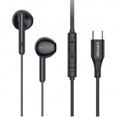 Vipfan Wired in-ear headphones Vipfan M18, USB-C (black)