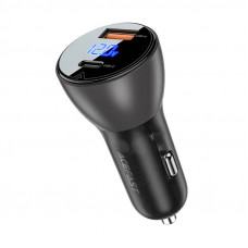 Acefast Car Charger Acefast B6 63W, USB + USB-C, with display (black)