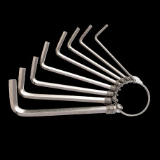 Deli Tools seškanti atslēgu komplekti 1,5–6 mm Deli Tools EDL3080 (sudrabs)