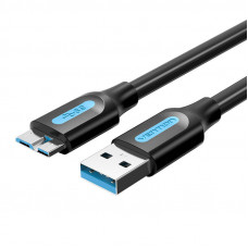 Vention USB 3.0 A to Micro-B cable Vention COPBC 2A 0.25m Black PVC
