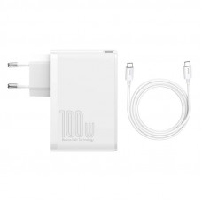 Baseus Travel Charger Baseus GaN2 Pro Quick  2x USB + 2x USB-C, 100W, EU (white)