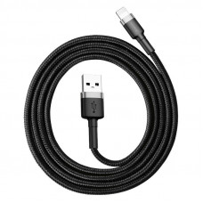 Baseus Cafule USB Lightning kabelis 2,4 A 0,5 m (pelēks+melns)