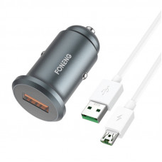 Foneng Car charger Foneng C15, USB, 4A + cable USB to Micro USB (grey)