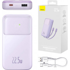 Baseus Powerbank Baseus Comet 20000mAh, USB vai USB-C, 22,5 W (violeta)