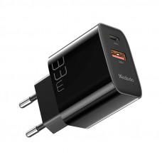 Mcdodo sienas lādētājs Mcdodo CH-0922 USB + USB-C, 33W + USB-C kabelis (melns)