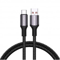 Rocoren ātrās uzlādes kabelis Rocoren USB-A uz USB-C Retro Series 1m 3A (pelēks)