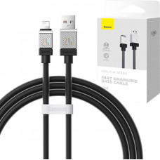 Baseus ātrās uzlādes kabelis Baseus USB-A līdz Lightning Coolplay Series 1m, 2.4 (melns)